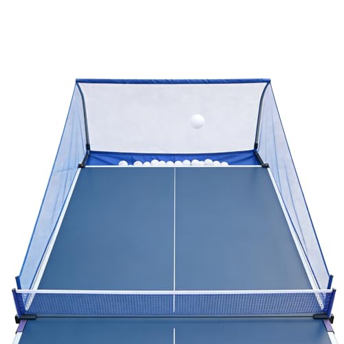 TNZMART Portable Ping Pong Net with Ball Picker Upper for Any Table Tennis Table Self Collection Clamps Easy Setup Set for Adults Beginners Home Indoor Outdoor Training