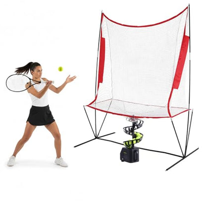 Pickleball Machine Ball Thrower with 10 Pickleballs Pickleball Practice Equipment 5 Adjustable Angles 2 Power Level for All-Levels Ages Beginners Kids Coaches