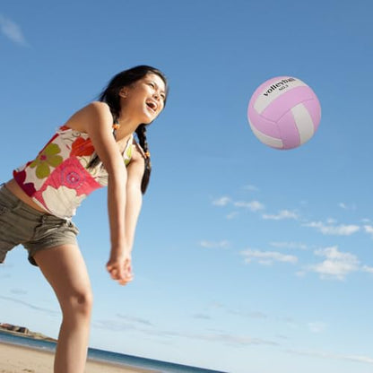 Volleyball Official Size 5 - Waterproof Indoor Outdoor Soft PVC Volleyball for Youth Adults, Beach Play, Game, Gym, Training
