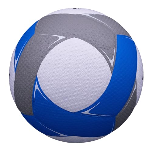 Baden | Matrix | Nylon Wound | Professional Indoor Composite Volleyball | Official Size & Weight - color: Blue/White/Gray, style: MATRIX