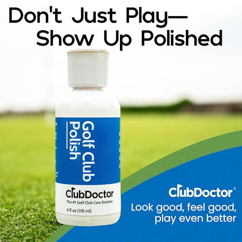 Club Doctor Golf Club Polish, Made in USA for Golfers, Restores, Shines, Polishes - Works on Drivers, Irons, Putters, Woods