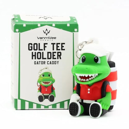 Animal Caddy Golf Tee Holder, Includes 8 Golf Tees, Fun Golf Accessory for Men & Women, Golf Gift - color: Red, style: Gator Caddy