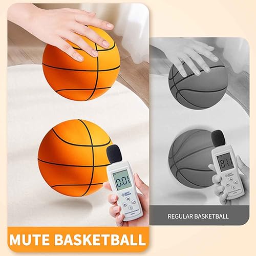 Silent Basketball, 2026 Quiet Basketball Indoor, Silent Basketballs Dribbling Indoor, No Noise Foam Basketballs for Quiet Dribbling and Indoor Training Activities