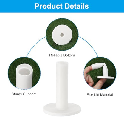PATIKIL Rubber Golf Tee, Mix Size Golf Tees Training Tee, - color: White
