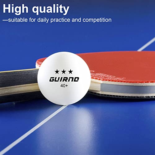 Guirnd 20 Pack Ping Pong Balls, 3 Star Table Tennis Balls, 40+ Pong Ball Competition and Recreational Play, Abs Ping Pong Ball, Games, DIY - color: White