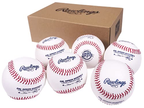 Rawlings | Cal Ripken Baseballs | Competition Grade | RCAL1 | Youth/14U | Multiple Count Options - style: Box of 6