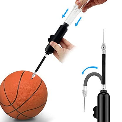 BROTOU Ball Pump, Dual Action Inflate Air Pump with 3 Needles and 2 Nozzles for Soccer Ball, Basketball, Volleyball, Balloons, Bikes
