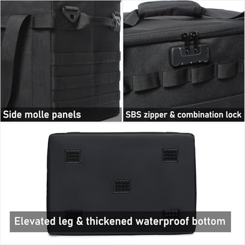 Tactical Camping Storage Bag - 38L Utility Tote Bag Organizer with Combination Lock and Shoulder Strap
