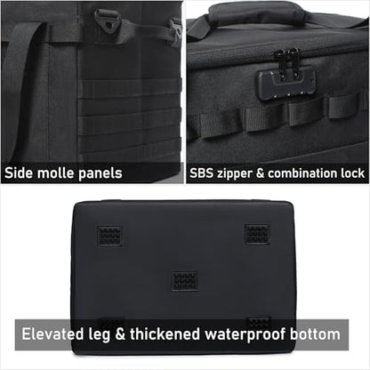 Tactical Camping Storage Bag - 38L Utility Tote Bag Organizer with Combination Lock and Shoulder Strap