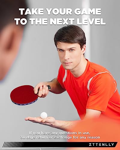 Ping Pong Paddle with Carbon Technology | Performance-Series,7-ply Finest Blade, Expert Speed/Edge/Balance, Thicker Protector Case | Table Tennis Racket for Professional - color: 2-Pack, style: Speed
