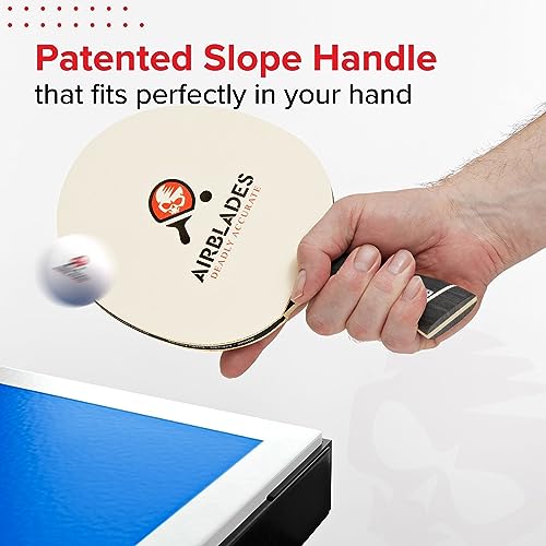 Professional Ping Pong Paddle with Hard Carry Case | Pro Table Tennis Racket | Table Tennis Paddle with Ergonomic Handle | 5 Blades of Wood with Premium Rubber and Sponge by AirBlades | Hard Carry Case