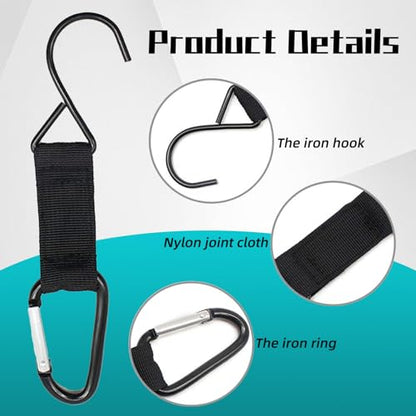 Fence Hooks for Bat Bags and Water Bottle,Hanging Buckles Metal Hooks for Baseball,Tennis,Softball,Football Bag Outdoor Sports Equipment (2)