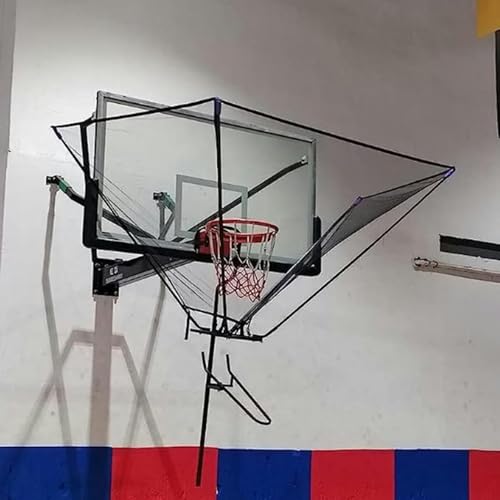180° Rotatable Basketball Shot Returner - Hanging Return Attachment for Hoops, Large Basketball Shooting Practice Net, Perfect for Training & Skill Development