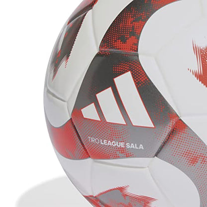 adidas Tiro Soccer Ball - color: White/Solar Red/Iron Metallic/League Sala, size: FUTS