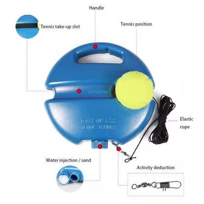 Tennis Trainer - Tennis Ball Training Baseboard,2027 New Tennis Practice Rebounder with String Balls,Portable Tennisball on String for Practice,Multifunctional Tennis Solo PracticeSet for Beginners