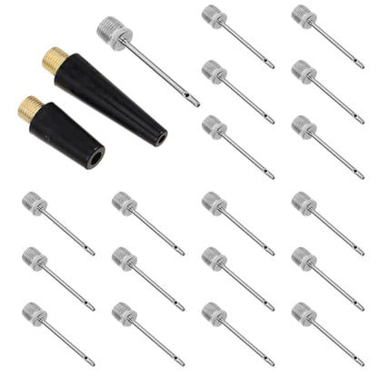 KESYOO 32pcs Ball Pump Needles Set with Metal and Plastic Football Valve Needles for Basketball Soccer Air Inflator Accessories, Sports Replacement Inflation Pins for Training and Game