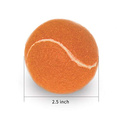 URBEST Tennis Ball 12 Packs Training Tennis Balls Practice Balls for Novice Player, Pet Dog Playing Balls with Mesh Carry Bag - color: Orange