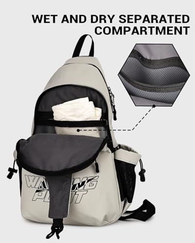 Warping Point Carbon Fiber Pickleball Paddle & Crossbody Adjustable Grey Pickleball Bag | Aero Throat & Thermoformed Polypropylene Honeycomb Core | Textured Carbon Grit Surface | Power