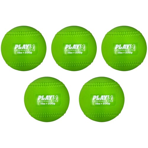 Plyoball Weighted Ball Set for Throwing and Pitching Training - Training Balls for Softball - Builds Speed, Strength, & Muscle Memory - style: Set of 5 (1 lb)