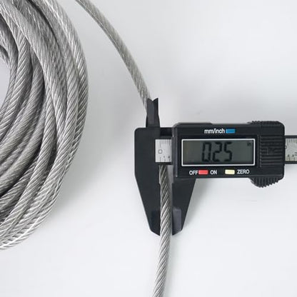 Aoneky 47ft 1/4'' Stainless Steel Replacement Tennis Net Cable