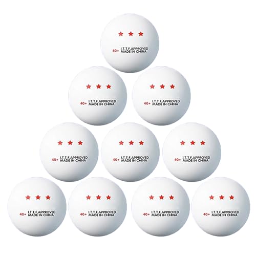 10 Pcs Professional PingPong 3 Star Table Tennis Lightweight Standard Table Tennis for Training