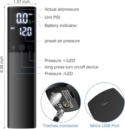 Electric Ball Pump,Smart Air Pump Portable Fast Inflation Accurate Pressure Gauge and Digital LCD Display for All Sport Balls Basketball Football Volleyball Balloon Swim Ring(2Pin & 1Nozzle & 1Spout)
