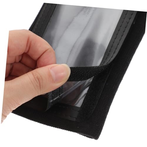 FAVOMOTO Football Tactical Wristband for Quarterback, Soft Adjustable Arm Sleeve with Strategy Card Holder, Black Medium Training Football Armband Accessory for Tackle Practice and Game Use
