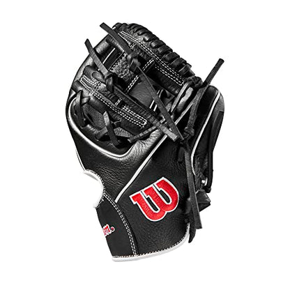 Wilson Trainer Baseball Gloves - Black/Red - style: Infield