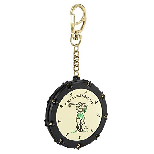 1 PC Golf Score Counter 18 Holes Golf Stroke Shot Putt Score Counter Tally Keeper with Key Chain Drop Ship - color: Gold