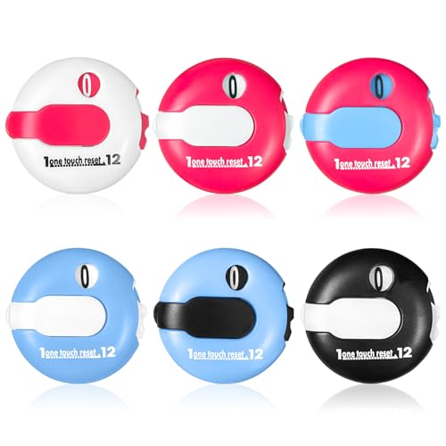 Golf Score Counter - 3 Pack Mini Stroke Trackers, Multi-Colored Compact Golf Scoring Tools for Easy Use on The Green - color: 6-color