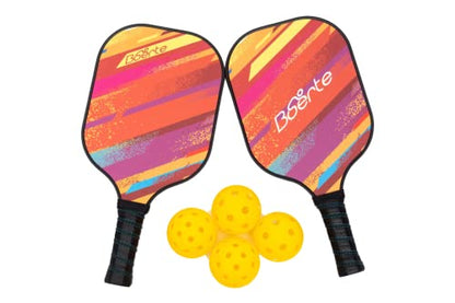 X-FOIL Pickleball Set, Graphite Pickleball Paddles Set of 2 and 4 Pickleballs, Portable Pickleball Equipment Bag for Pickleball Rackets.