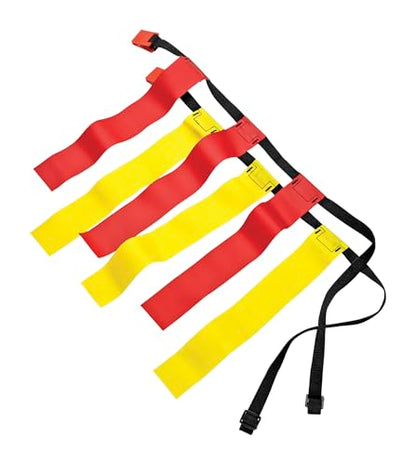 Sportime Small Flag Football Belts, Red and Yellow, Set of 12
