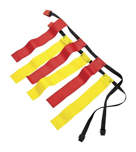 Sportime Small Flag Football Belts, Red and Yellow, Set of 12