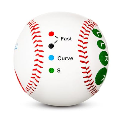 RoundFunny Training Baseball with Finger Placement Markers Baseball Training Equipment for Teenagers Beginners to Learn Multiple Grips - style: Classic