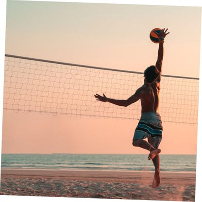 BESTonZON Professional Beach Volleyball Net Set with Standard Mesh, Sturdy Outdoor Sports Ball Net for Training and Competition, Portable Backyard Volleyball Court Equipment