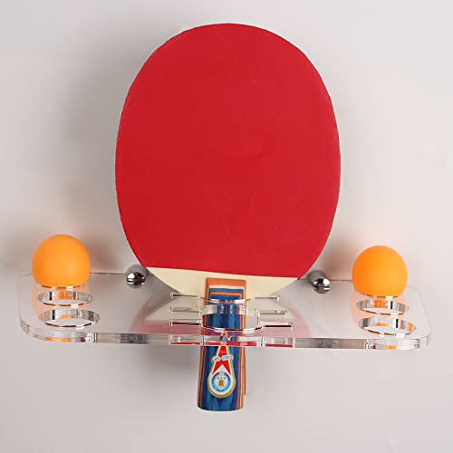 Ping Pong Paddle Storage Rack Table Tennis Racket Display Wall Mounted Holder ，for Storage Balls and Paddles，Balls Storage in Bar Room, Game Room, Garage, Home