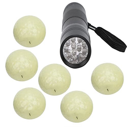 RiToEasysports 6PCS Golfs Fluorescent Light, Night Practice Training Ball for Men Women for Backyard Putting Greens