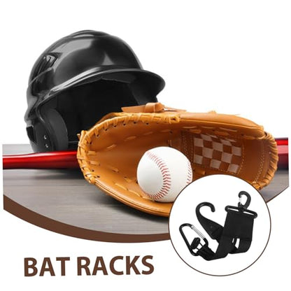 Abaodam Baseball Bat Organizer with Glove Clips Durable Fence Bag for Softball Gear Storage Water Bottle Hook Portable Camping Accessory Holder for Sports Equipment