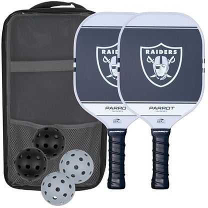 Parrot Paddles NFL Las Vegas Raiders Clear Top Case Paddle Set
