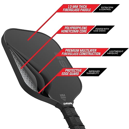 GoSports GS1 Pickleball Paddles - Single, 2 Pack, or 4 Pack - USAPA Approved Fiberglass Pickleball Paddles - color: 4 Pack