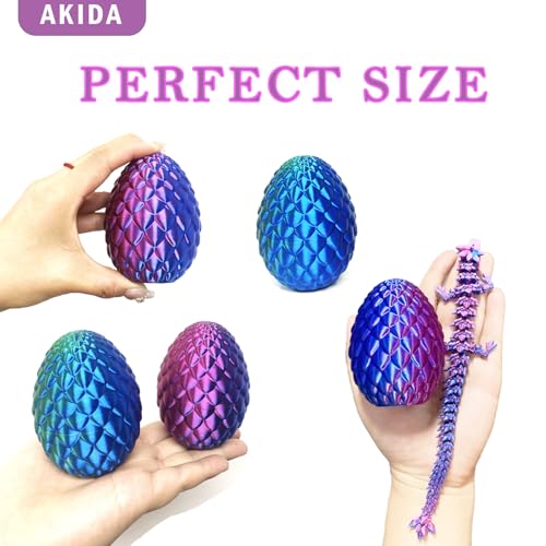 2 Pack Dragon Eggs with Dragon Inside, Dragon Egg Fidget Toy, 3D Dragon Eggs with Dragon Inside, Mystery Dragon Egg, 3D Printed Dragon Egg, Stocking Easter Basket Stuffers - color: 2 Pack Dragon Egg