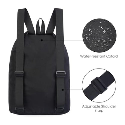 WANDF Swim Bag Mesh Drawstring Backpack Beach Backpack for Swimming, Gym, and Workout Gear - color: Black