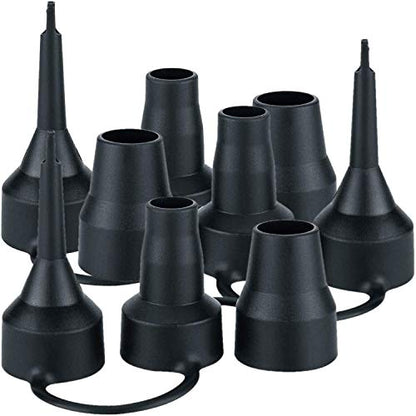 OIIKI 3 Set Replacement Nozzles, Plastic Pump Nozzles, 3 Size for Air Bed, Air Pump Nozzles for Inflatables, Air Mattress, Black
