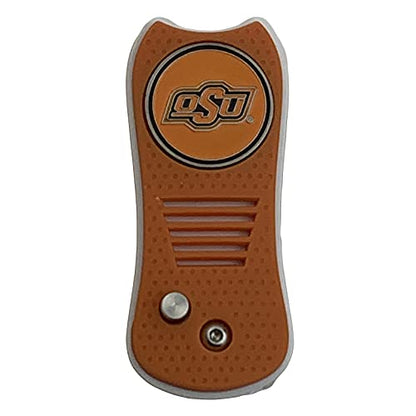 Switchblade Divot Repair Tool with Logo Printed Removable Magnetic Ball Marker-Best Divot Fixer - style: Oklahoma State Cowboys