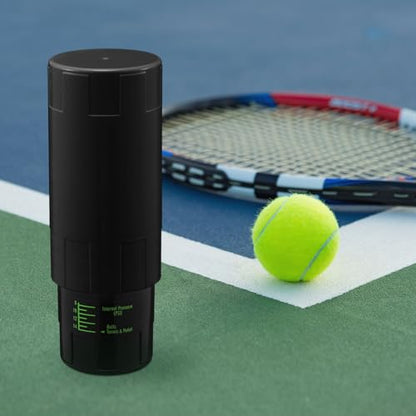 Soulchen Tennis Ball Pressurizer - Tennis Ball Storage Canister Holds 3 Balls Under 14 Psi Pressure, Reusable Stuff for Bounce Retention, Lightweight & Durable - color: Black
