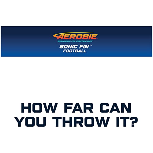 Aerobie gl_Toy Sonic Fin Football, Aerodynamic Russel Wilson Toy, Now with Softer Foam & Fins, Outdoor Games for Kids and Adults Aged 8 and Up, Orange