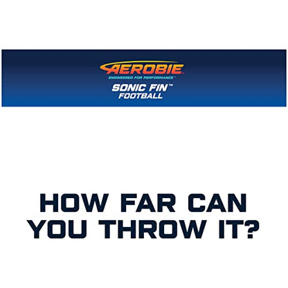 Aerobie gl_Toy Sonic Fin Football, Aerodynamic Russel Wilson Toy, Now with Softer Foam & Fins, Outdoor Games for Kids and Adults Aged 8 and Up, Orange