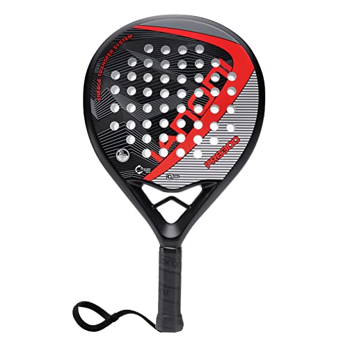 Padel Racket Carbon Fiber Surface with EVA Memory Flex Foam Core Lightweight Padel Racquet - color: 8300-red