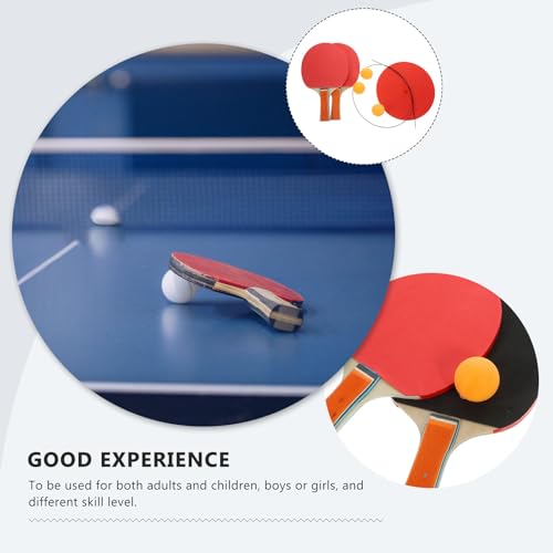 Table Tennis Trainer Elastic Shaft Racket Set with Base and Balls, Sports Kit for Indoor Ping Pong Practice and Solo Table Tennis Training Random Color