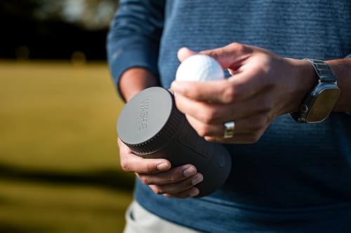 Wash-E: Electric Golf Ball Cleaner – Portable Motorized Washer, USB-C Rechargeable, Clips to Golf Bag – Premium Golf Gift